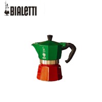Bialetti比乐蒂三色旗摩卡壶3杯BIALETTI-951绿:意式经典外观,居家品咖,开启精致咖啡时光